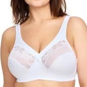 Glamorise MagicLift Minimizer Wireless Bra, 36C, White, 1003